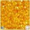 BeadTin Dark Yellow Transparent 8mm Faceted Round Plastic Craft Beads (450pcs)